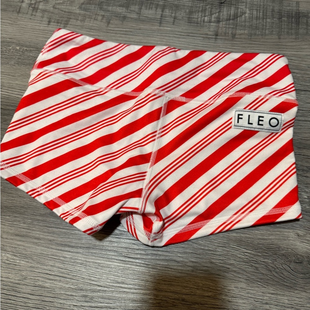 FLEO Red and White Holiday Shorts